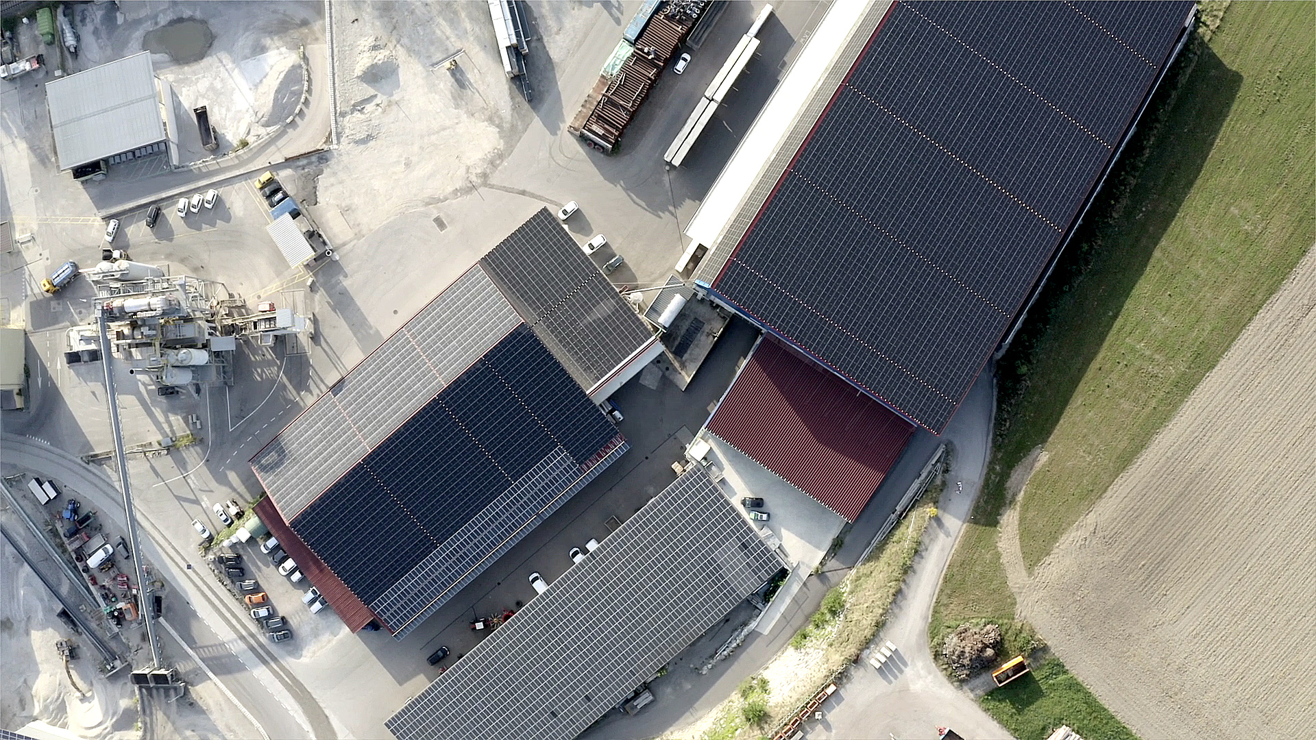 Gewerbeareal mit Druckluft Energiespeicher