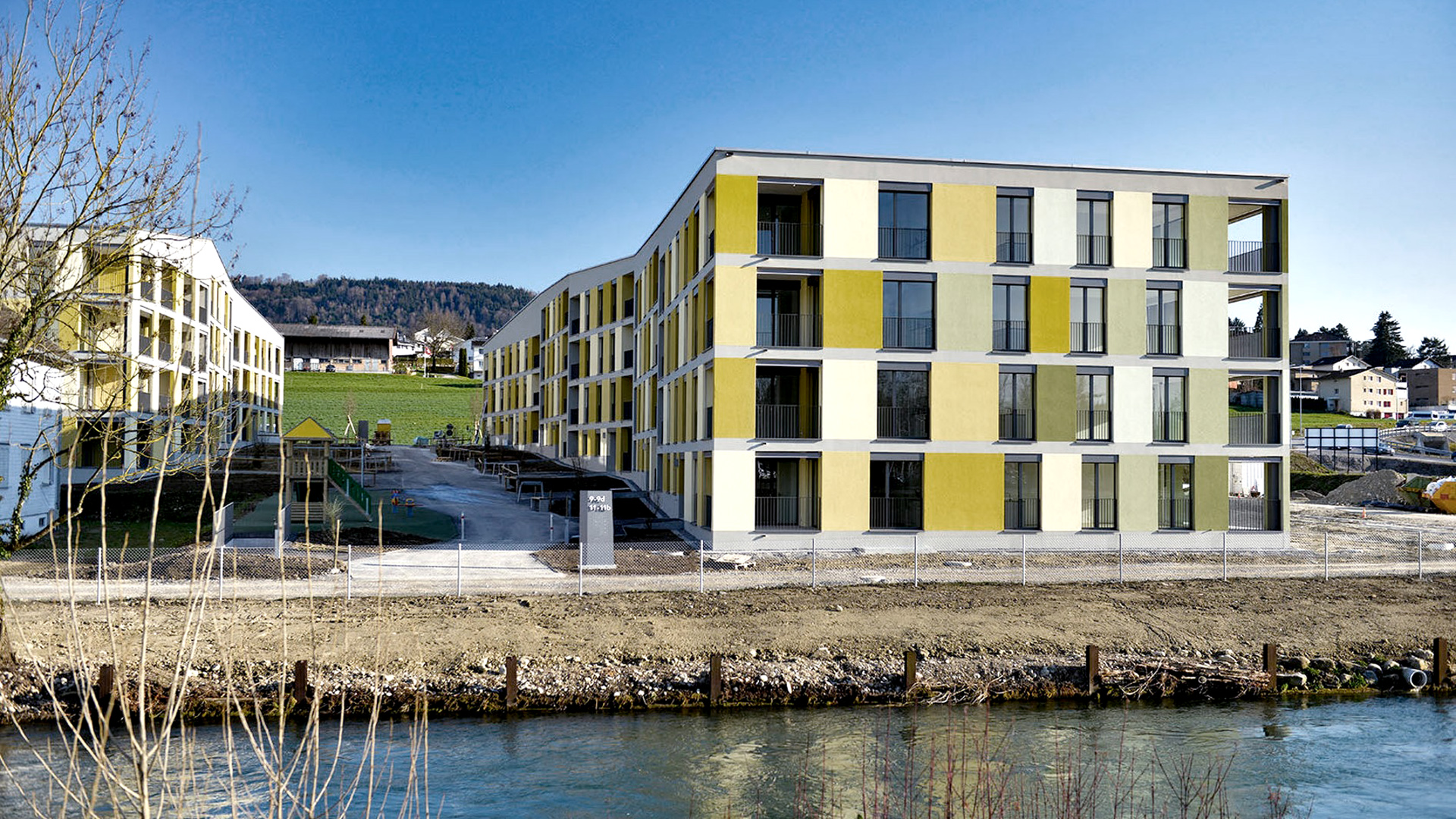 Wohnsiedlung mit Druckluft Energiespeicher